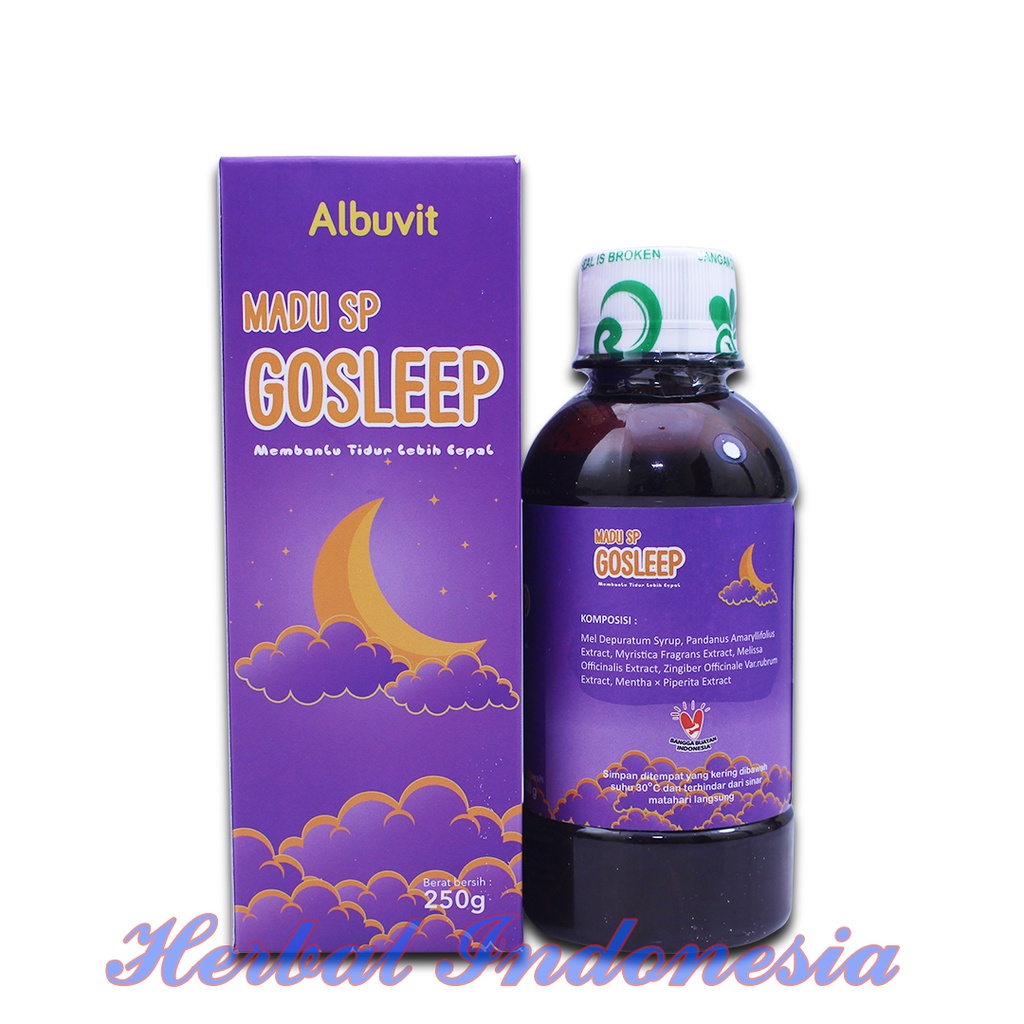 Madu Albuvit SP GOSLEEP 250g - Membantu Tidur Lebih Cepat - Insomnia - Go Sleep