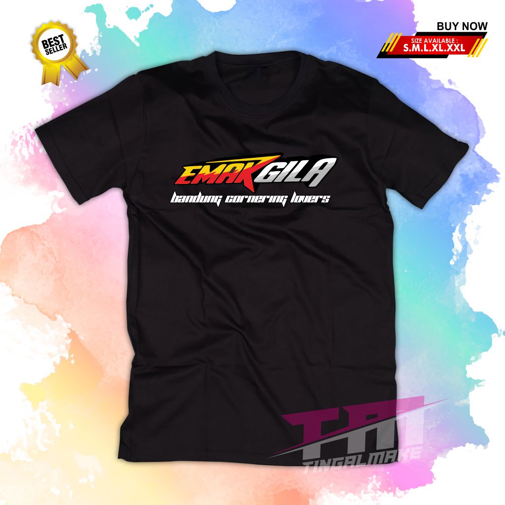 Yadistro - KAOS RACING SIMPEL EMAK GILA UNISEX l KAOS DISTRO PRIA WANITA l BANDUNG CORNERING EMAK GI