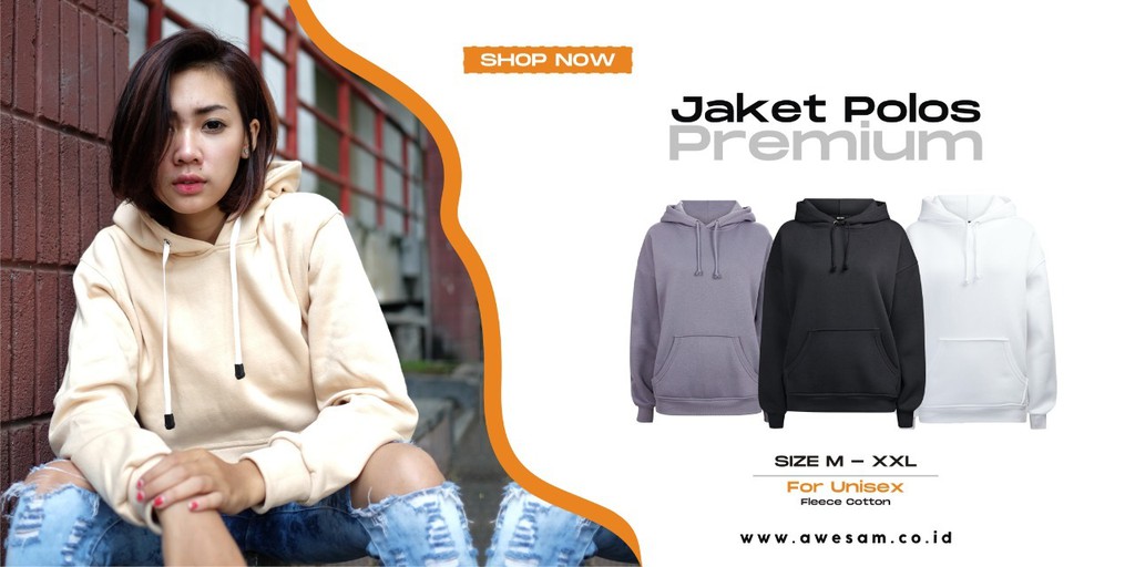 Jaket Distro Polos (Foto via Shopee AWESAM STORE)