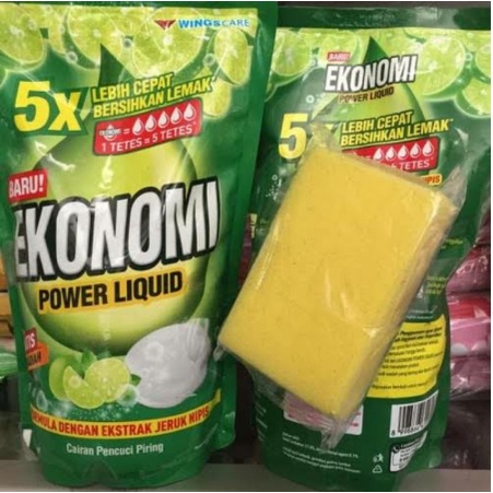 Ekonomi Pencuci Piring Liquid 760 ml (free spons)