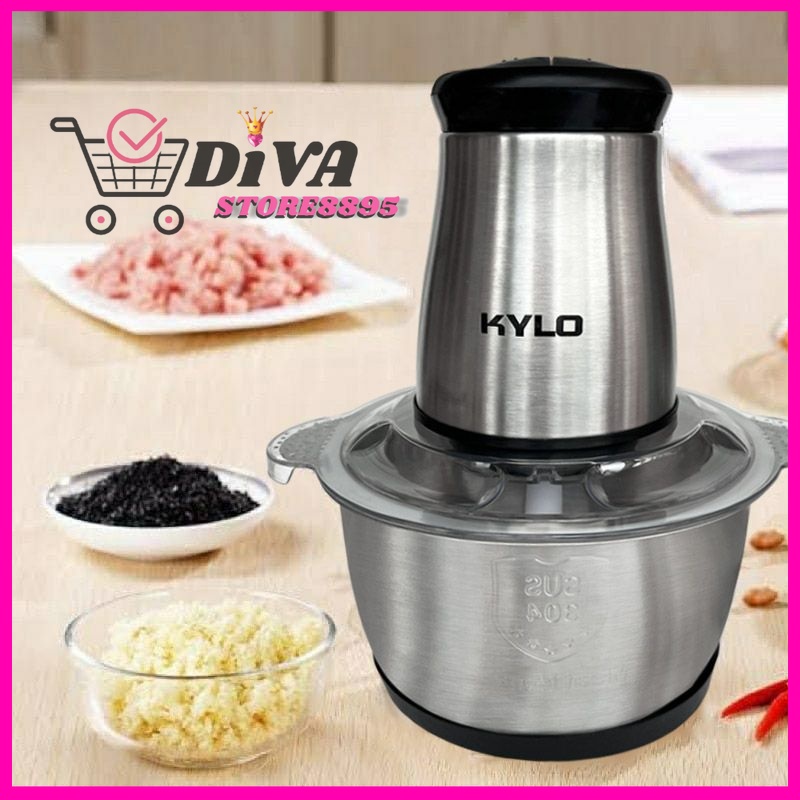 Blender Daging Stainless Steel 2L/Meat Grinder Stainless/Meat Chopper Stainless stenlis 2 liter