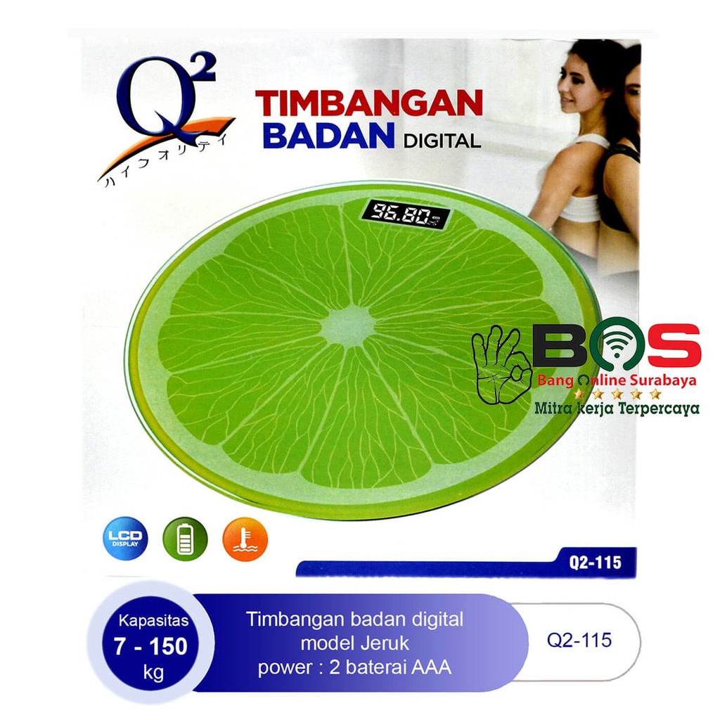 Timbangan Badan Digital Q2-115 Q2 115 Pengukur Berat Badan + Pendeteksi Suhu