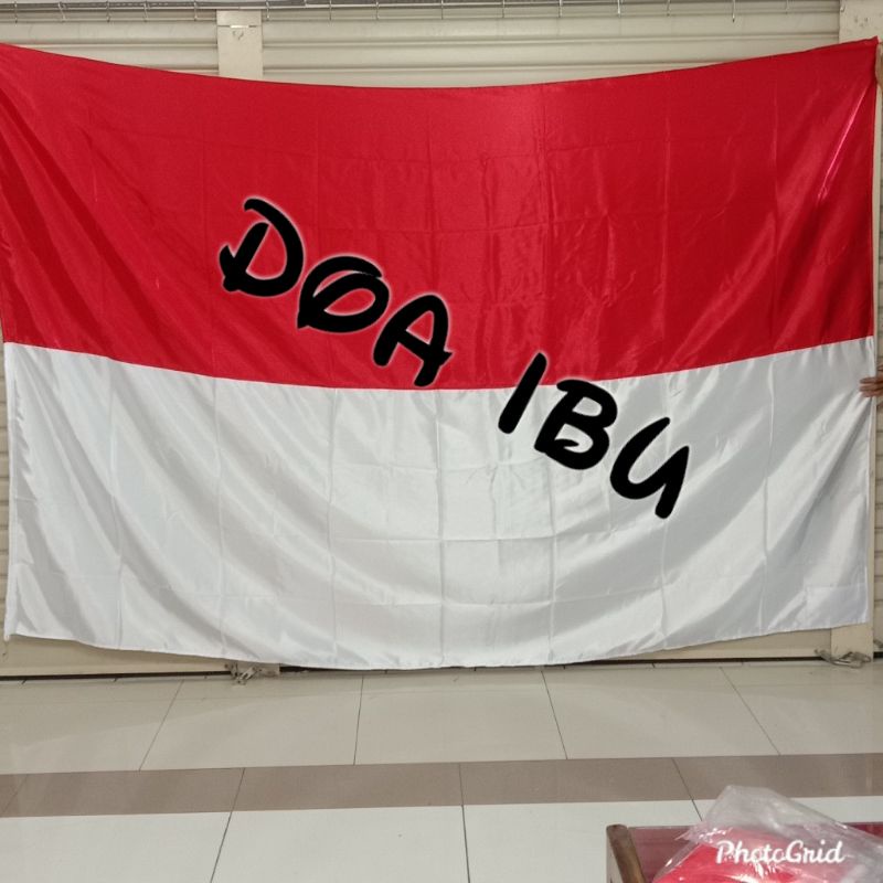 

best seller bendera merah putih satin 180cm x 270cm ready stock