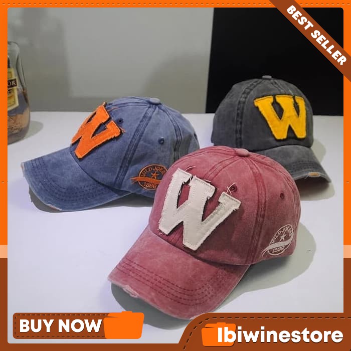 IBIWINESTORE-Termurah Bh207 Topi Keren Topi Cowok Pelindung Snapback Denim Topi Jeans Topi Pria Topi