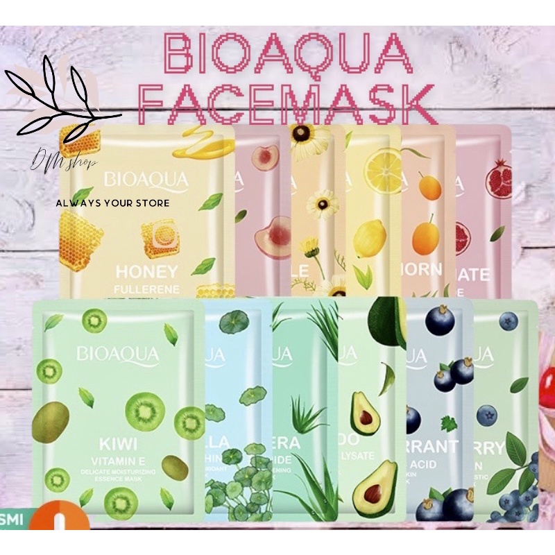 DM SHOP FACEMASK / MASKER WAJAH BIOAQUA/ ALL VARIAN