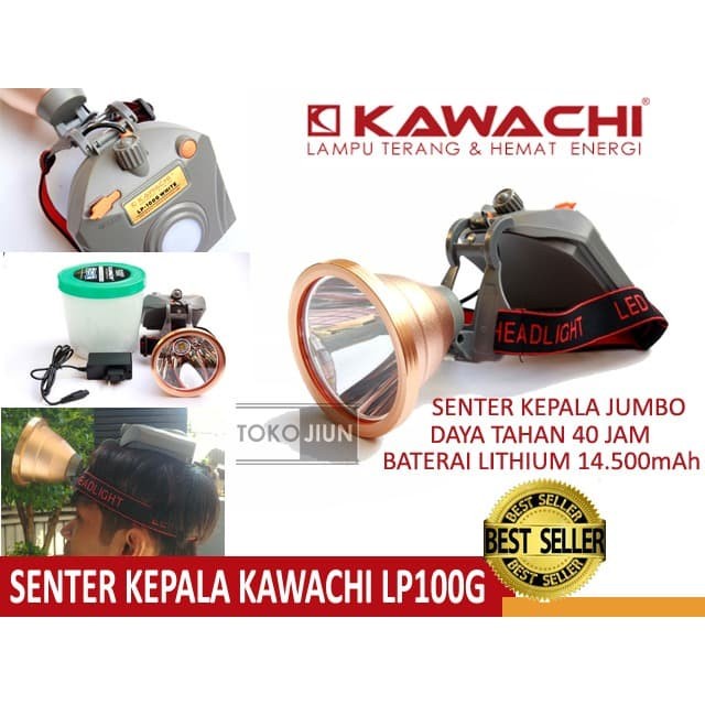 COD SENTER KEPALA KAWACHI 100W LP-100G JUMBO LED HEADLAMP LED CAHAYA PUTIH 100 WATT SUPER TERANG