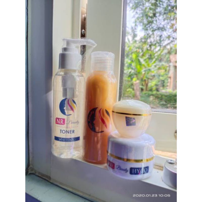 PAKET NR BEAUTY PREMIUM HYCO/TONER/CREAM MALAM/FOUNDATION MUTIARA/FACIAL WASH
