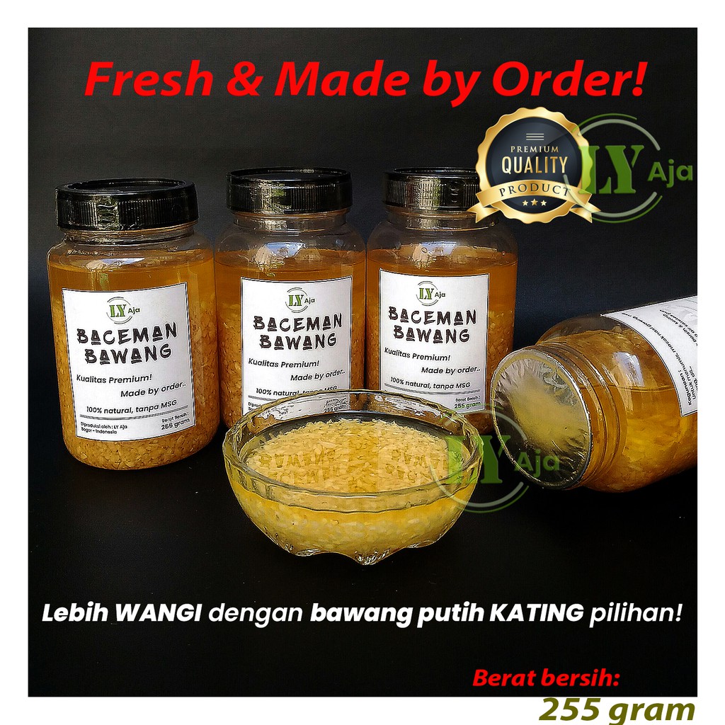 Baceman Bawang Putih Kating LY Aja 255 Gram dalam Minyak Canola Minced Garlic in Oil 255 Gr