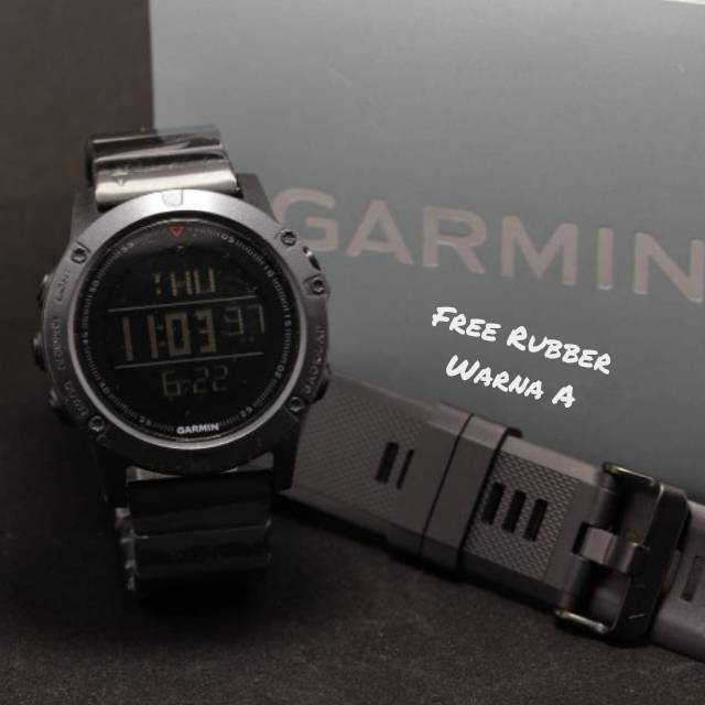 Original Jam Tangan Pria Garmin Fenix 5 Fashion Sport Digital Free 1xTali Rubber & Baterai Cadangan