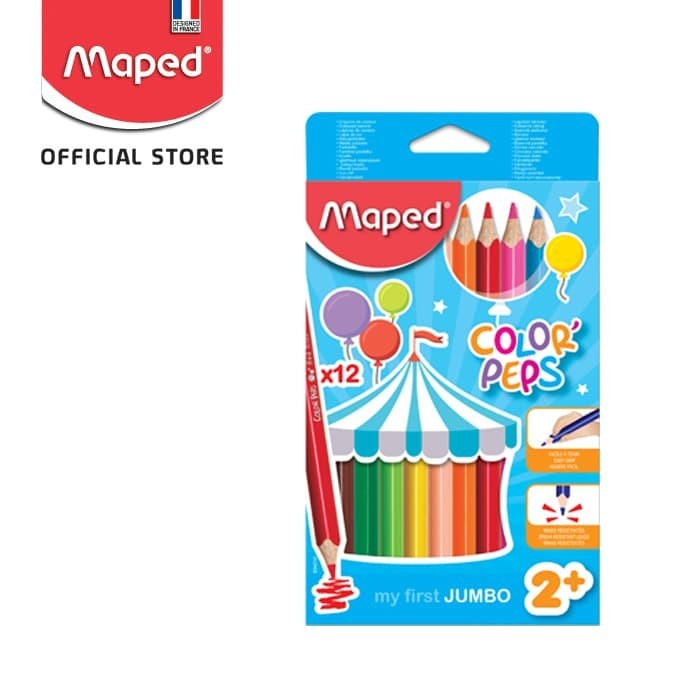 

Pensil Warna Color Pencils Jumbo 18' MAPED - Cardboard