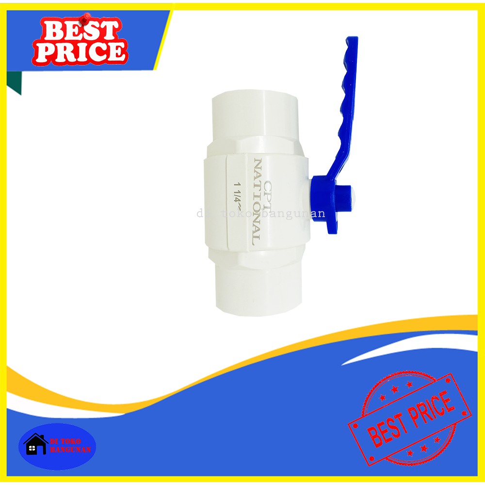 Stop Kran Ball Valve Pvc Cpt National 1 1/4 Inch