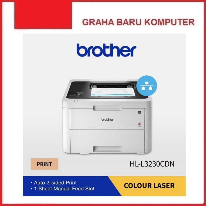 Brother HL-L3230CDN Printer Colour Laser Duplex Network Warna