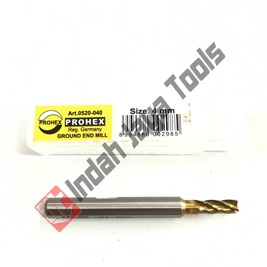 Endmill 4 mm HSS 4 Flute PROHEX