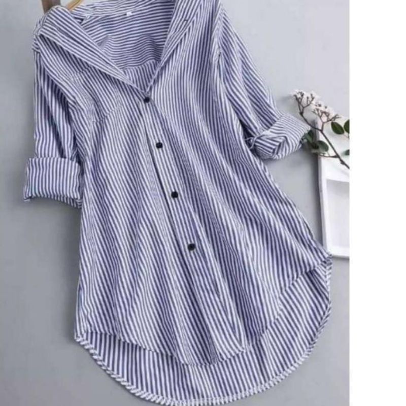 3 warna Kemeja kasual TUNIK SALUR XL // tunik salur stradivarius