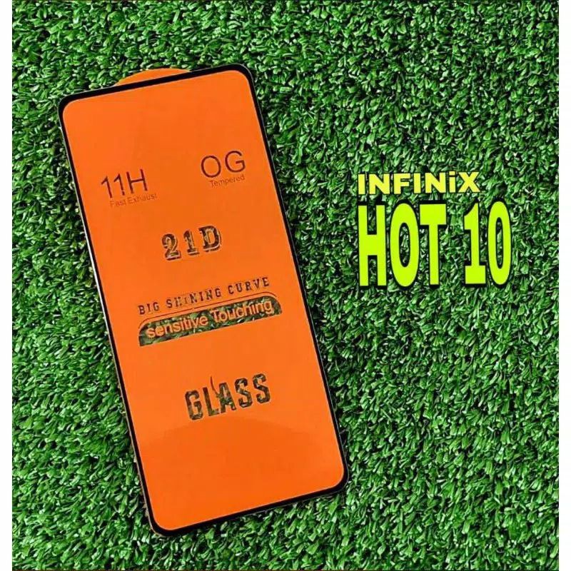 Tempered Glass Full Infinix Hot 10 Smart 4 Tg Anti Gores Kaca Full Layar