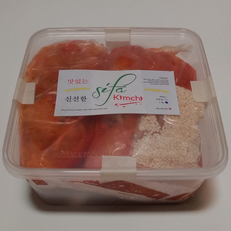 

Fresh Kimchi Sawi home made Netto 1 kg box thin wall
