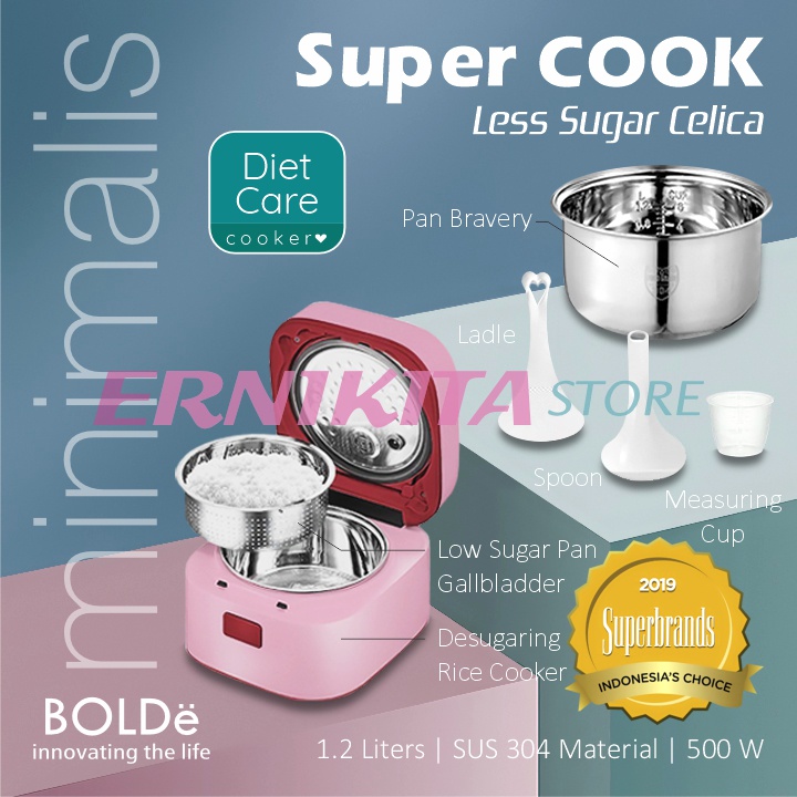 BOLDe SUPER COOK LESS SUGAR CELICA 1.2 L - Garansi Nasional SNI