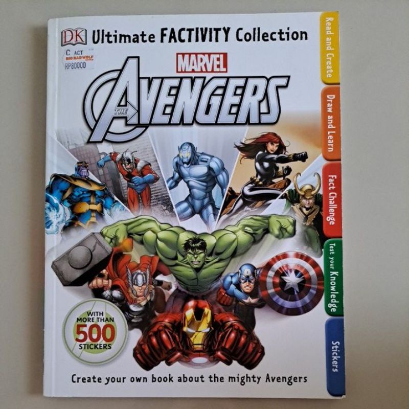 buku aktivitas anak marvel avengers activity book DK buku bbw