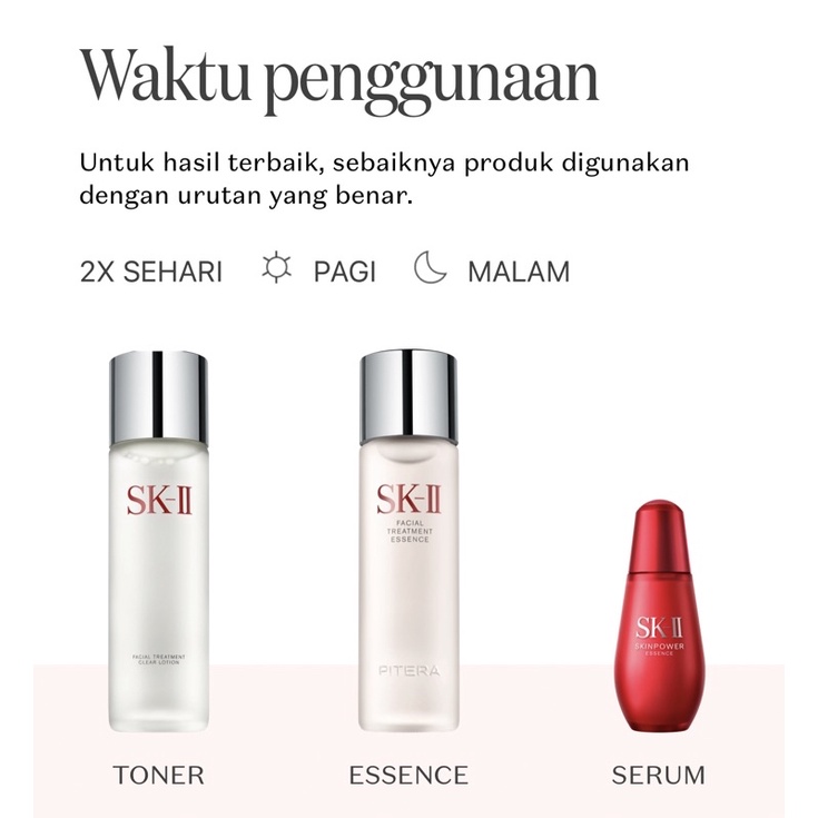 SK-II Basic isi 2  ( FTE 30ml + FTCL 30ml )