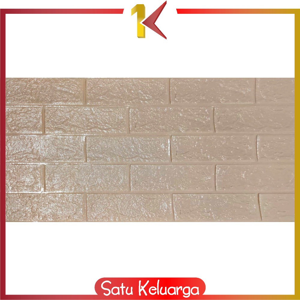 SK-C206 Wallpaper Dinding Foam 3D Kecil Motif Batu Bata / Walpaper Stiker Dinding Dekorasi Kamar-Batu Bata COKLATMUDA