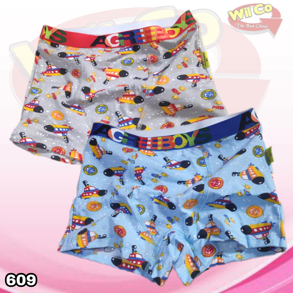 K609 - (Harga 1Pcs) CELANA DALAM [BOXER] ANAK PAKAIAN DALAM ANAK COWOK USIA 3 -11 TH AGREE BOYS SIZE M - XL