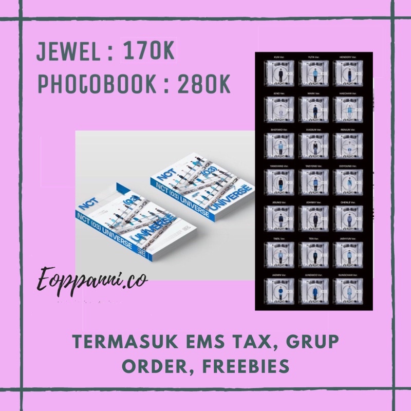 (OPEN PO) NCT 2021 ALBUM UNIVERSE Photobook & Jewel Case Sealed/unsealed