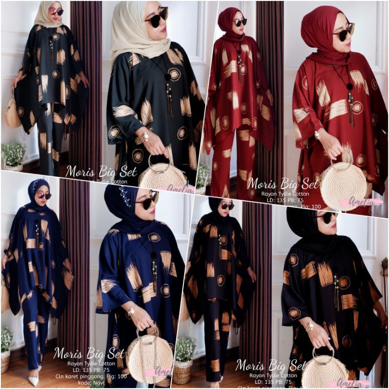 Moris Big Set / Moris Big Size Waka Tiedye / Moris Setelan Rayon Jumbo