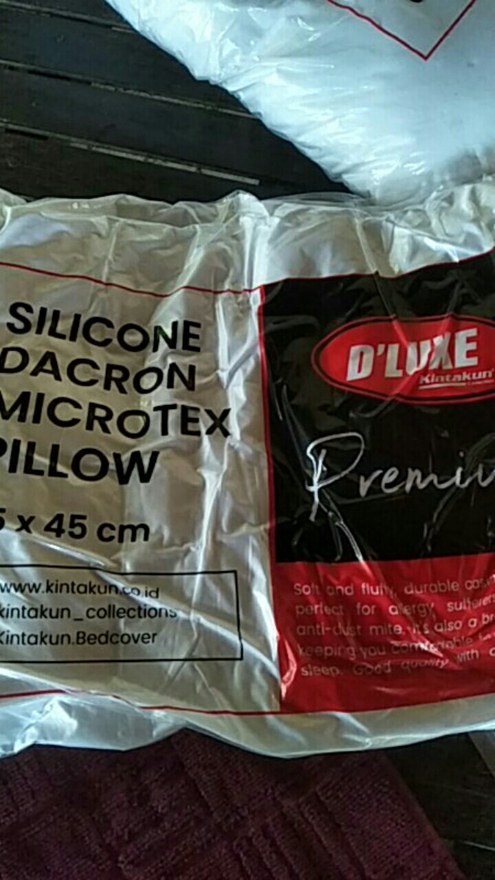 Ww Bantal Dacron - Dluxe Premium - 45 X 65 Cm -  Kintakun - Bantal Kepala / Tidur - Microfiber