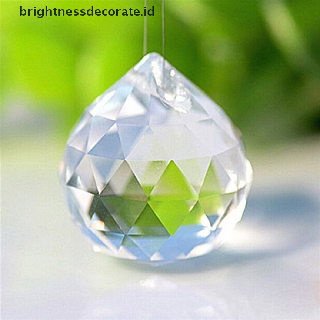 [birth] 30mm/40mm Hanging Clear Crystal Lighting Ball Prisms DIY Curtain ChandelierDecor [ID]