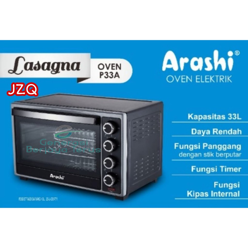 Arashi oven listrik lasagna oven P33A / oven listrik 33 Liter