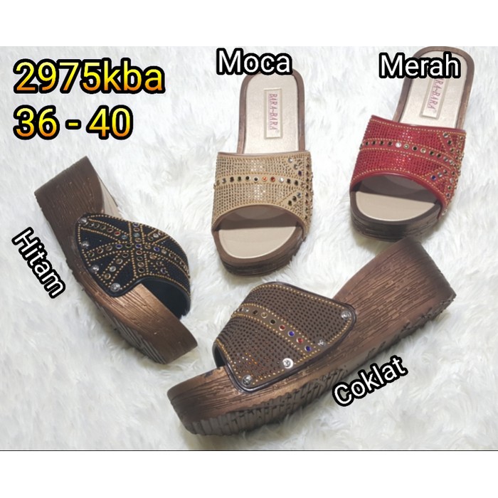 SPECIAL MURAH Wedges sendal sandal slop hak wanita cewe lebaran  Jelly  bara bara karet sendal   imp