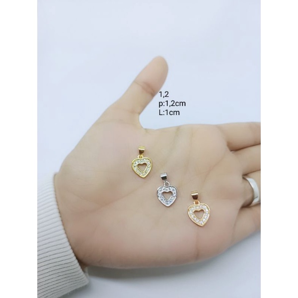 KALUNG PERAK 925 ASLI LAPIS EMAS/KALUNG BALOK MINI+LIONTIN LOVE MP KELL/KALUNG ASLI SILVER/KALUNG FASHION WANITA