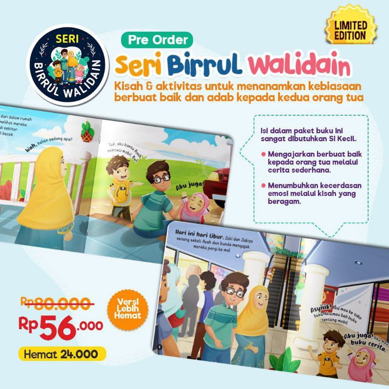 READY - Seri Birrul Walidain versi ekonomis (isi 4 buku) Buku Anak Balita-2