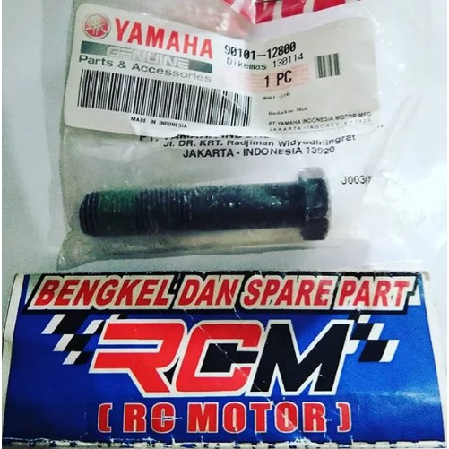 BOLT BAUT SHOCK SKOK BELAKANG SCORPIO BAGIAN ATAS ORI ORIGINAL YAMAHA YGP ASLI 90101-12800