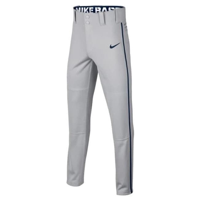 nike white baseball pants with black piping