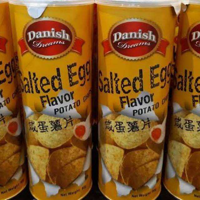 DANISH SALTED EGG POTATO CHIPS 90 gr SNACK IMPORT SINGAPORE