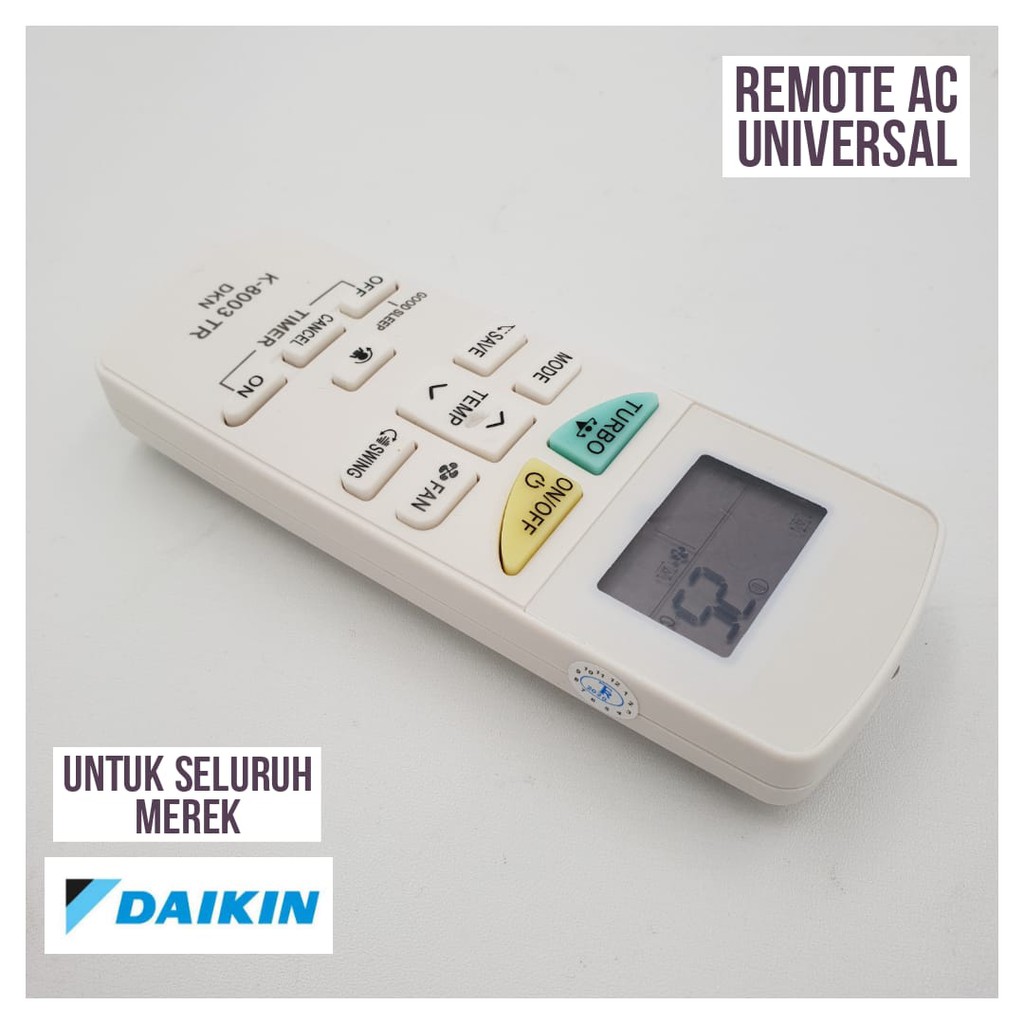 Remote AC Daikin Standard K- 8003 TR / Inverter Multi Universal/ Remote Control AC Jarak Jauh/ Remot