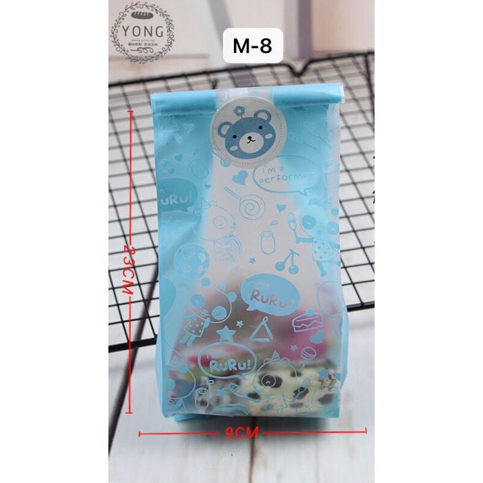 

STANDING POUCH COOKIES BAG bungkus kue kado cake permen 9X 23CM - M 8 BESAR( NO STICKER )