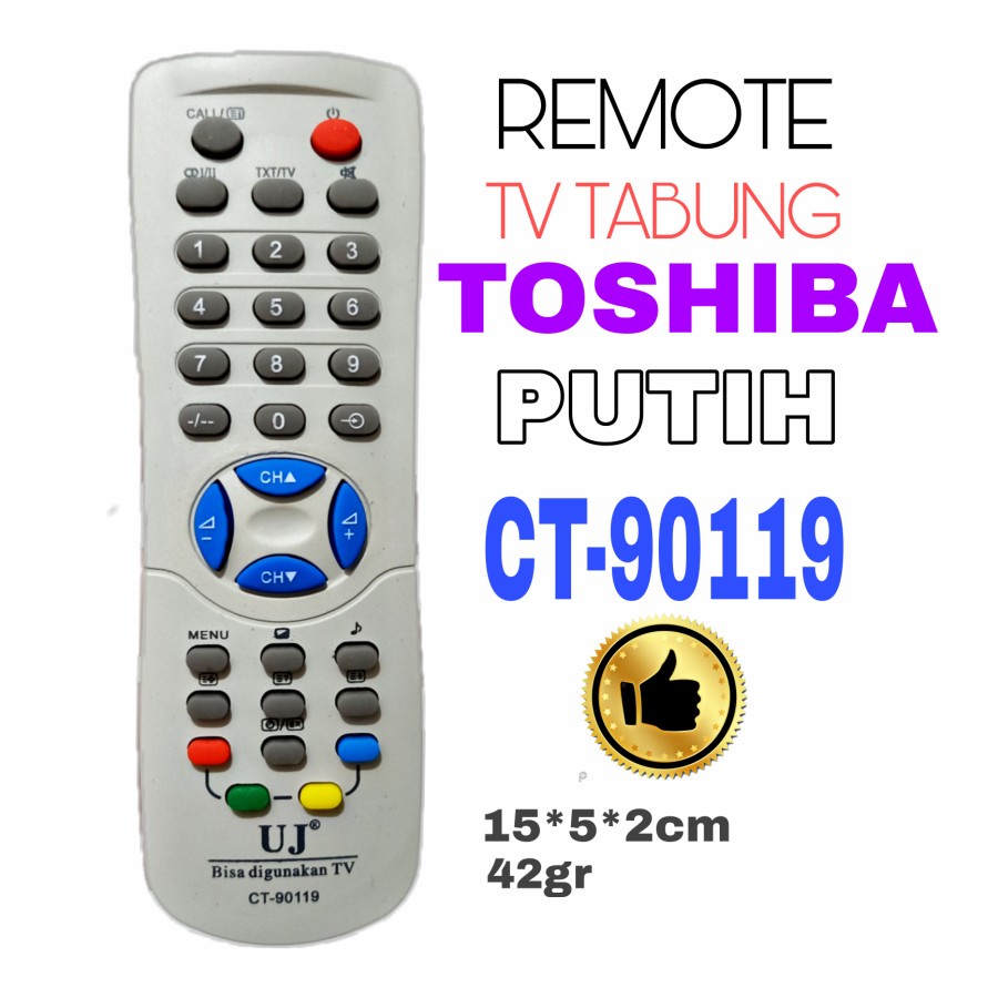 REMOTE TV TABUNG TOSHIBA PUTIH CT 90119