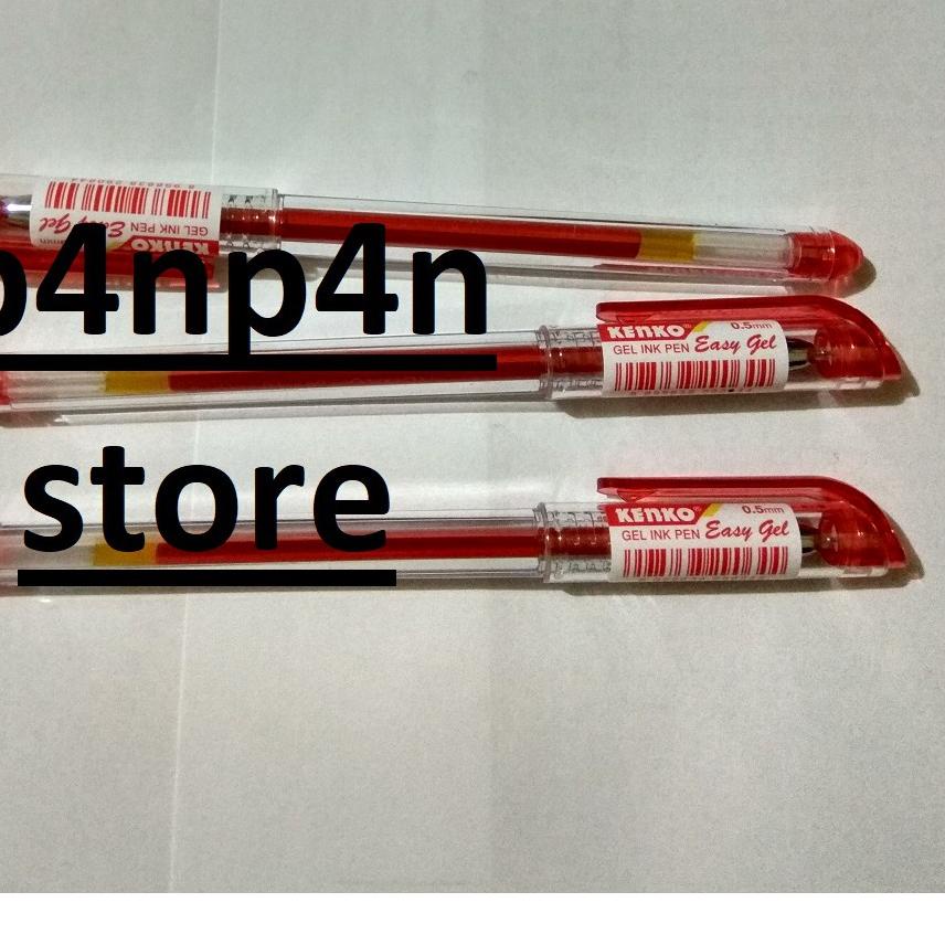 

(TERBARU) Pen Easy Gel KENKO 0,5mm MERAH / RED (1 LUSIN)