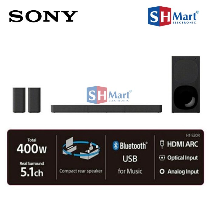 SONY SOUNDBAR 5.1 CH HT-S20R HOME THEATER HT S20R AUDIO (MEDAN)