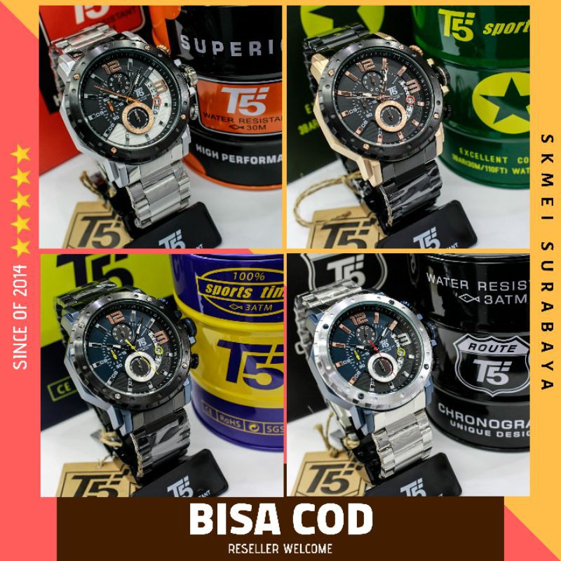 T5 H3746G JAM TANGAN PRIA ANTI AIR ORIGINAL