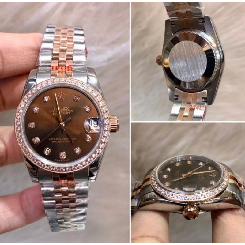 jam rolex wanita datejust swiss clone 1:1 diamond original