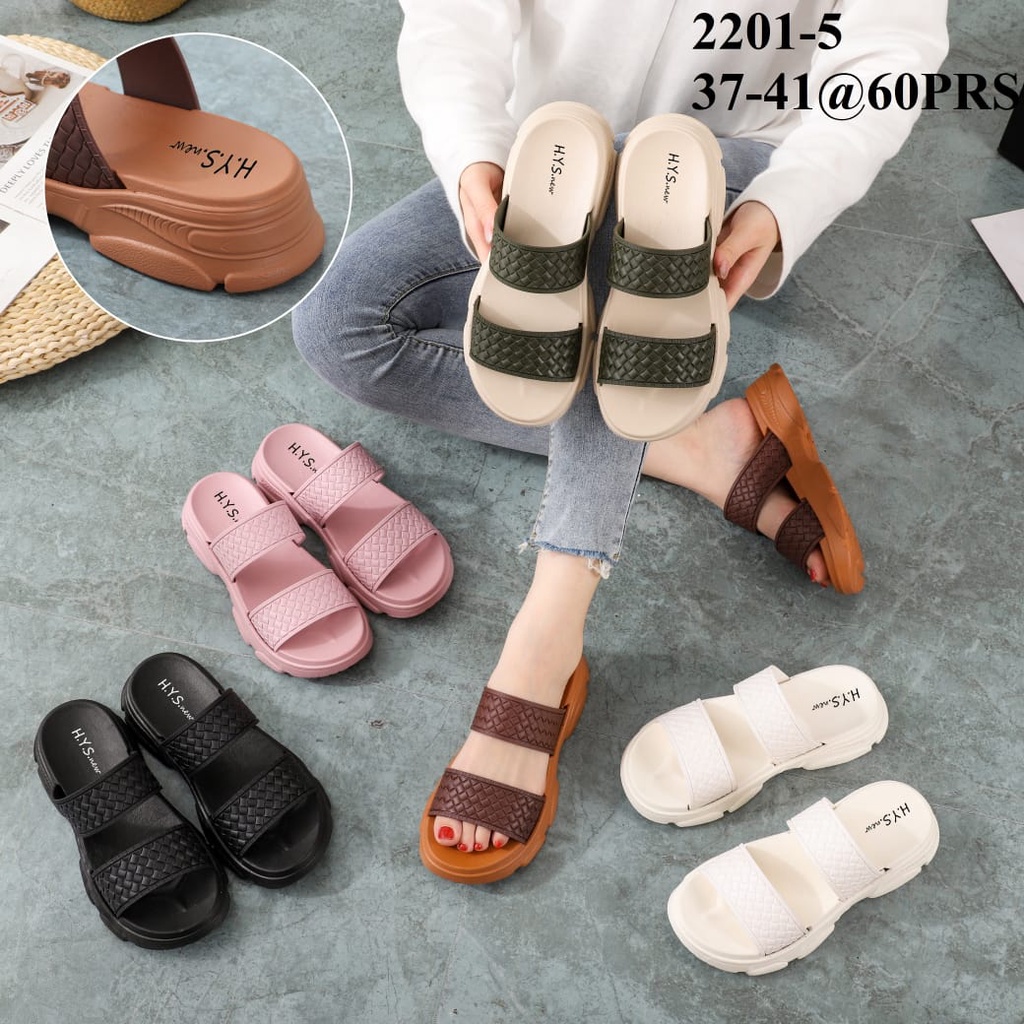 SANDAL WANITA KARET GUNUNG OUTDOOR TINGGI / SANDAL JELLY IMPORT TALI GUNUNG ALINA KEPANG TEBAL 2201