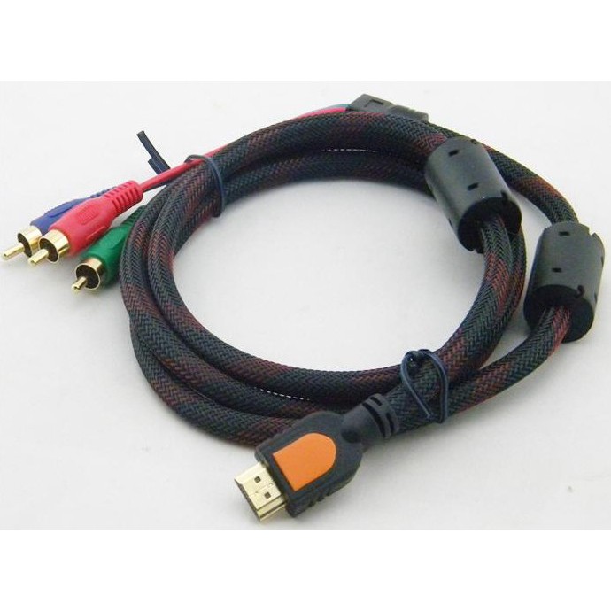 HDMI Male To 3 RCA 1.5 Meter Video Audio Component Convert Cable