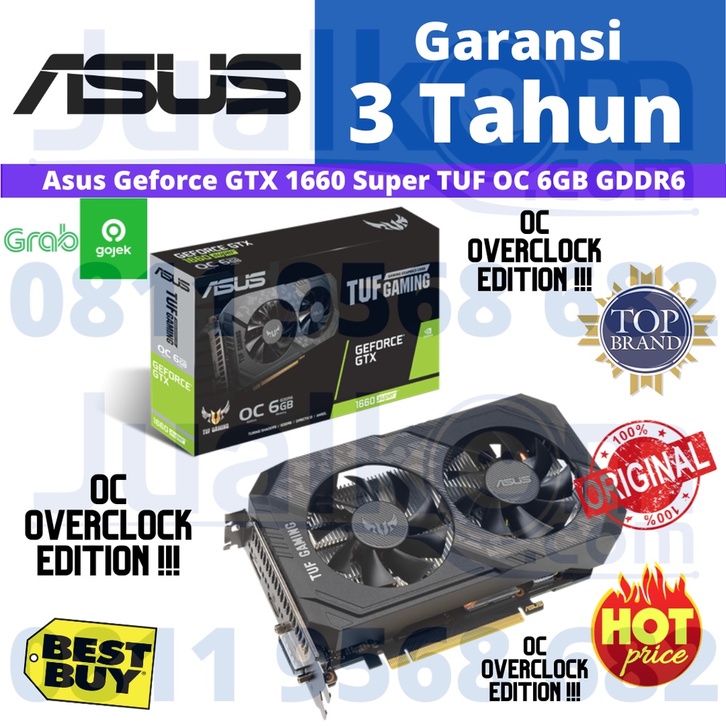 ASUS TUF GAMING GEFORCE GTX 1660 SUPER  OC 6GB GDDR6  VGA NVIDIA GTX1660S