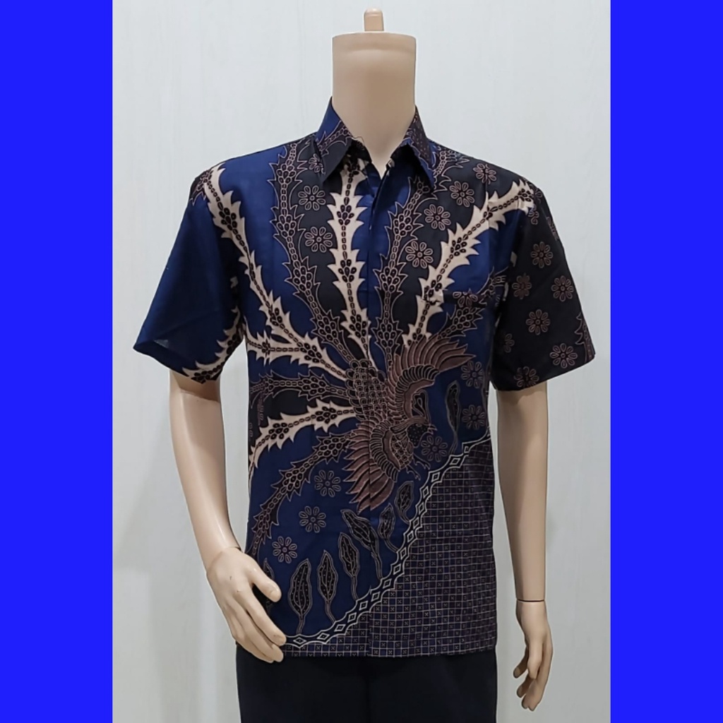 BATIK COUPLE ATASAN BLOUSE BLUS KASWARI BIRU PREMIUM QUALITY BUSUI FRIENDLY MODERN WANITA LENGAN PANJANG SERAGAMAN SERAGAM KERJA JUMBO XXXL BIG SIZE