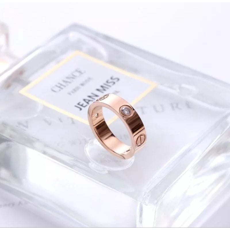 [ Bayar Ditempat ] Cincin Titanium Wanita Anti Karat Dan Luntur Selamanya / Cincin Titanium Asli Ori Import / Cincin Wanita Titanium