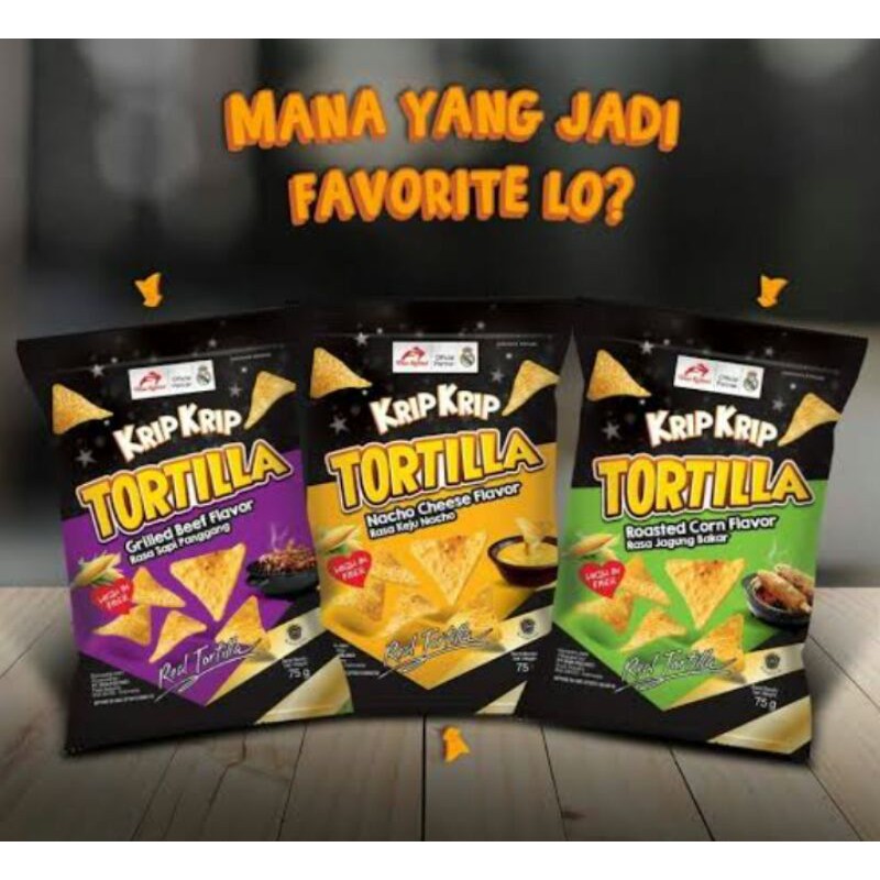 

Keripik Jagung Krip Krip Tortila 75gr