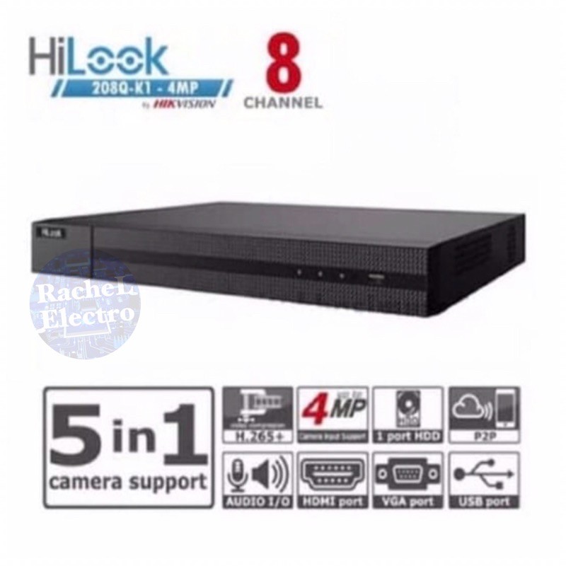 DVR HILOOK 8 CH 208Q UP To 5MP